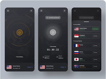 VPN Mobile App Design